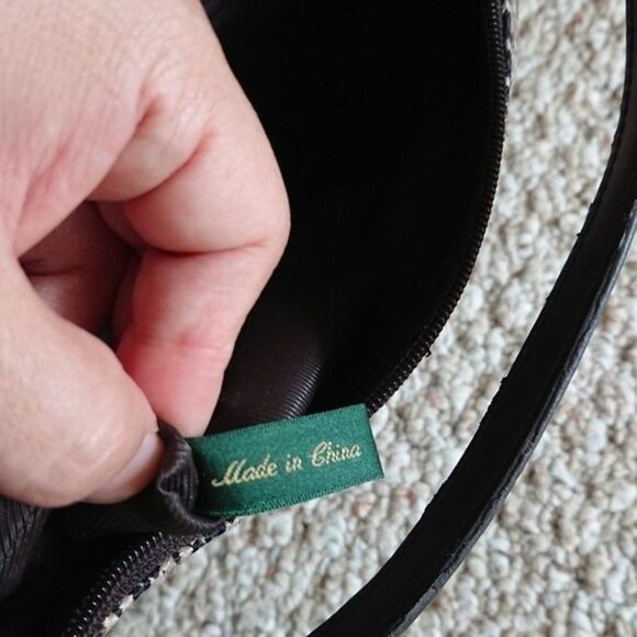 Lauren Ralph Lauren Black, beige, red Herringbone Bag Trimmed in Black - Picture 5 of 12